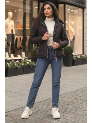 Barbora Günlük Kürklü Kadın Şişme Kadın Mont