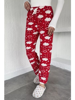 Gülseli Baskılı Bel Lastikli Pijama Altı P-00019133