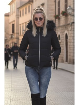 Barbora Günlük Kürklü Kadın Şişme Kadın Mont