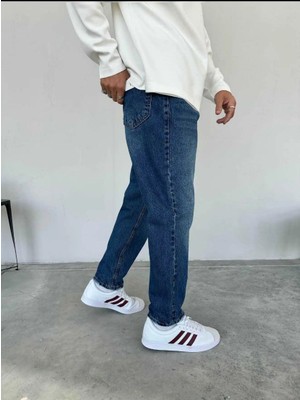 Erkek Lacivert Boyfrıend Pantolon