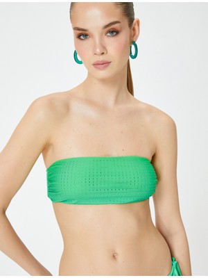 Koton Straplez Taş Baskılı Bikini Üstü