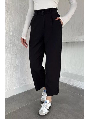 Gülseli Kadın Yüksek Bel Pileli Palazzo Pantolon P-00019211