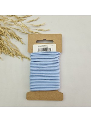 Kaf Kumaş 3 mm Yuvarlak Yumuşak Lastik İp 5 mt | Bel Paça Don Lastiği | Aksesuar Lastiği