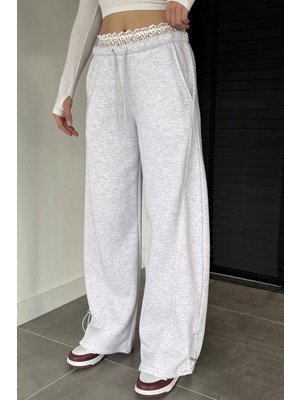 Gülseli Kadın Bel Fisto Detaylı Şardonlu Bel Lastikli Eşofman Altı P-00019094