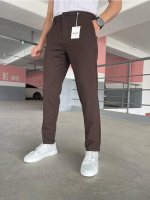 Hello7 Erkek Kaliteli Esnek Likralı Italyan Kesim Her Ortama Uygun Şık ve Rahat Esnek Kumaş Pantolon