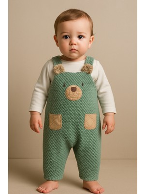 Katia & Bony Bebek Teddy Desenli Tulum Yeşil