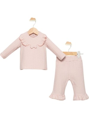 Joyola 15580 Kız Bebek Fiyonk Detaylı 2'li Takım