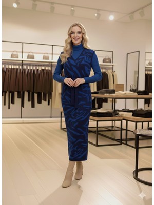 Newmisal Kadın Triko Jakar Desenli Saloprt Bady Bordo Siyah Laci Kahve  Antrasit  Vizon