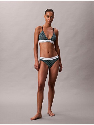 Calvin Klein Kadın Yeşil Üçgen Bralet