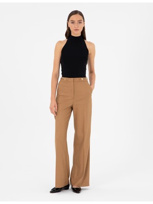 Pierre Cardin Kadın Camel Palazzo Kumaş Pantolon 50290369-VR015