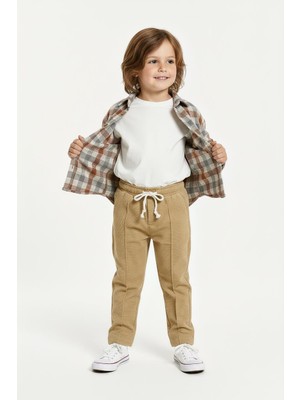 MiaBaby Kiremit Ekoseli Gömlekli 3 Lü Takım