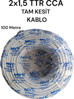 Mvc 2x1.5 Ttr Cca Tam Kesit Kablo 100 Metre