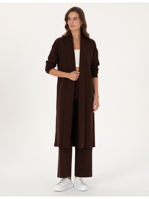 Pierre Cardin Kadın Kahverengi Loose Fit Triko Pantolon 50311588-VR029