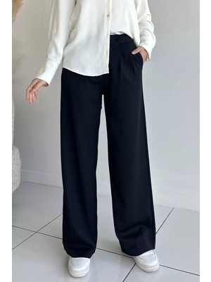 Julude Kadın Bel Lastikli Cırtlı Tesettür Palazzo Pantolon P-00019084