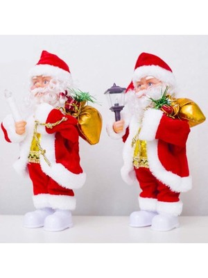 Işıklı Dans Eden Noel Baba, Kırmızı Renkli, Eğlenceli ve Sıcak Atmosferli Dekorasyon