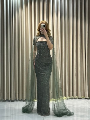 Kaleiçi Yıldızlar Haki Pelerinli Yeni Sezon ABIYE5677