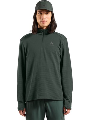 Odlo Essential Thermal Mid Layer 1/2 Zip Erkek Yeşil Içlik Üst