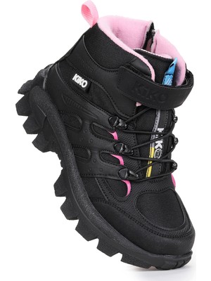 Kiko Kids Sumy Termo Taban Cırtlı Kız Çocuk Spor Bot Ayakkabı Mikrofiber Dış Materyal
