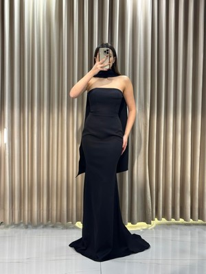 Kaleiçi Yıldızlar Siyah Straplez Balık Model 5169