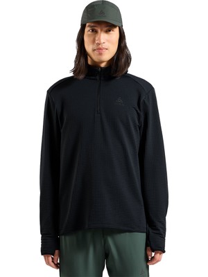 Odlo Essential Thermal Mid Layer 1/2 Zip Erkek Siyah Içlik Üst