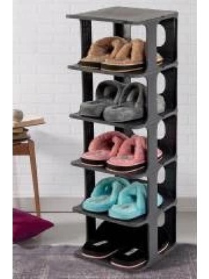 MiraLive Antrasit - Koyu Gri - Gri Lüks Ayakkabılık (K95)