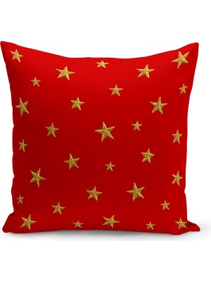 Yılbaşı Temalı Çift Taraflı Dijital Baskılı Kırlent Kılıfı, Çok Renkli, Şık ve Renkli Tasarım