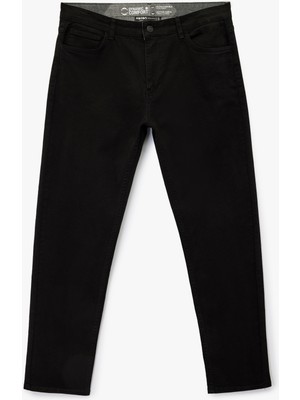 Koton Pamuklu Düz Paça Düğmeli Cepli Chino Pantolon