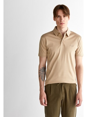 Gant Erkek Bej Slim Fit Polo