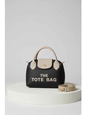 Random Shopping Çıtçıt Detaylı The Tote Bag Nakış Işlemeli El ve Omuz Çantası