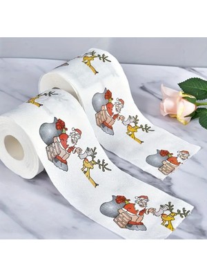 Yılbaşı ve Noel Temalı Renkli Tuvalet Kağıdı, Eğlenceli ve Şık Tasarım.