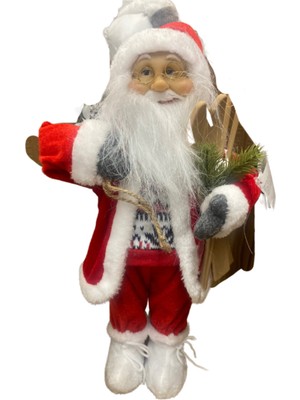 Kırmızı Noel Baba Figür, 45 Cm, Dekoratif Süsleme, Ev ve Hediye Için Ideal