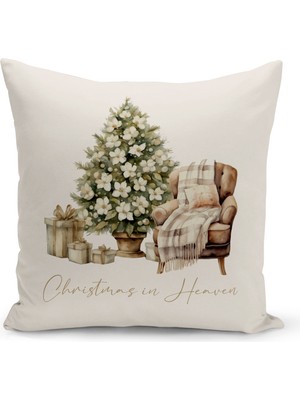 Yılbaşı Temalı Çift Taraflı Dijital Baskılı Kırlent Kılıfı