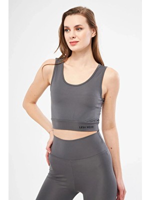 Lesa Wear Crop Top Halter Yaka Spor Sütyeni Nefes Alabilir Kumaş ile Kadınlar İçin Modern Stil