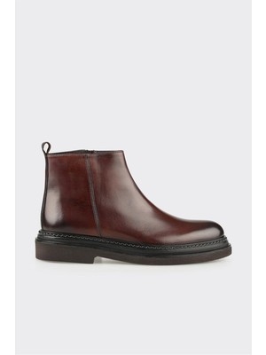 Elle Kahve Deri Erkek Günlük Bot