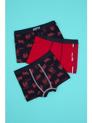 U.S. Polo Assn. Erkek Çocuk 3'lü Boxer Takım 50319393-VR033