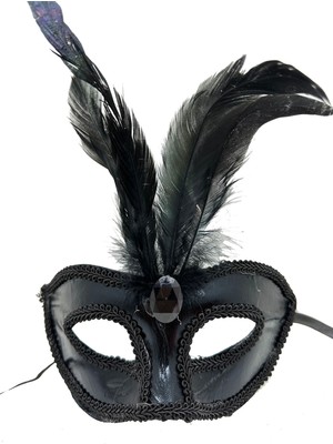 River World Parti Maskesi Seri 2 Kırmızı Tüylü Rugan Kaplama