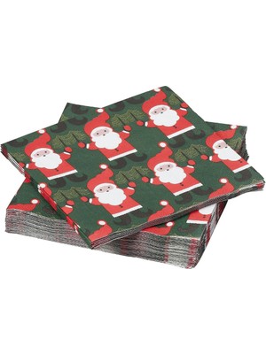 Kırmızı Noel Baba Desenli Peçete, 30 Adet, Şık ve Kullanışlı Ev Dekoru ve Davet Seti