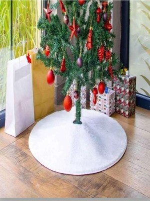 Yumuşak Peluş Noel Ağacı Eteği, Şık ve Sıcak Yılbaşı Dekoru