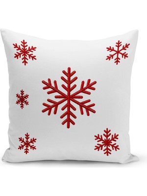 Yılbaşı Temalı Çift Taraflı Dijital Baskılı Kırlent Kılıfı, Renkli ve Şık Tasarım