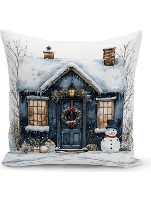 Yılbaşı Temalı Çift Taraflı Dijital Baskılı Kırlent Kılıfı, Renkli ve Şık Tasarım