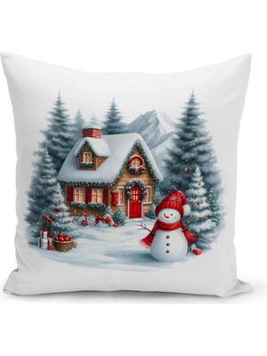 Yılbaşı Temalı Çift Taraflı Dijital Baskılı Kırlent Kılıfı, Çok Renkli, Şık ve Renkli Tasarım