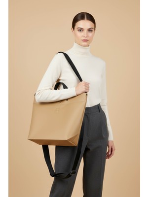 Camel (Deve Tüyü) Loop Tote Bag Çanta
