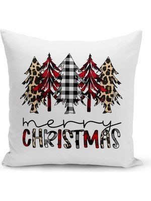 Yılbaşı Temalı Çift Taraflı Dijital Baskılı Kırlent Kılıfı, Renkli ve Şık Tasarım