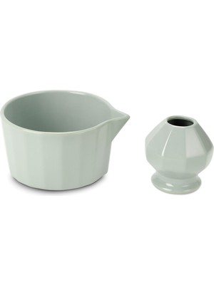 Chavin Seramik Chawan Matcha Çayı Köpürtme Kasesi ve Whisk Matcha Tutucu MT247