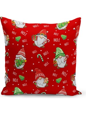 Yılbaşı Temalı Çift Taraflı Dijital Baskılı Kırlent Kılıfı, Renkli ve Şık Tasarım