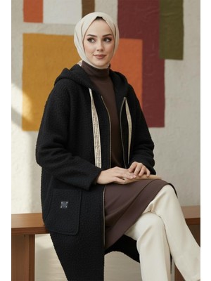 Kapşonlu Fermuarlı Mont