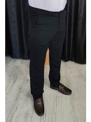Bayaygun 0510 Nokta Desenli Dar Kesim Pantolon _siyah