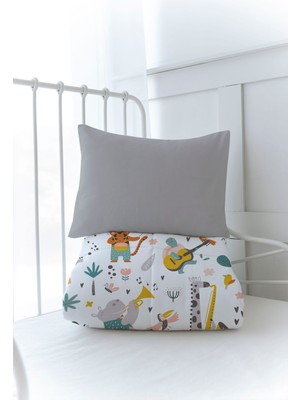 Baskılı Yorgan Seti (100x150 Cm) - Iconic Serisi - Hayvanlı Müzik Grubu