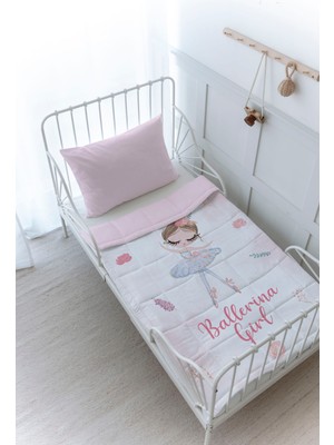 Baskılı Yorgan Seti (100x150 Cm) - Iconic Serisi - Beyaz Tütülü Balerin