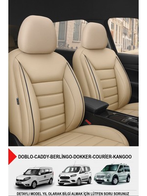 Gm Design Jet Deri Üniversal Ticari Oto Koltuk Kılıfı(Doblo-Caddy-Berlingo-Dokker-Courier-Kangoo)